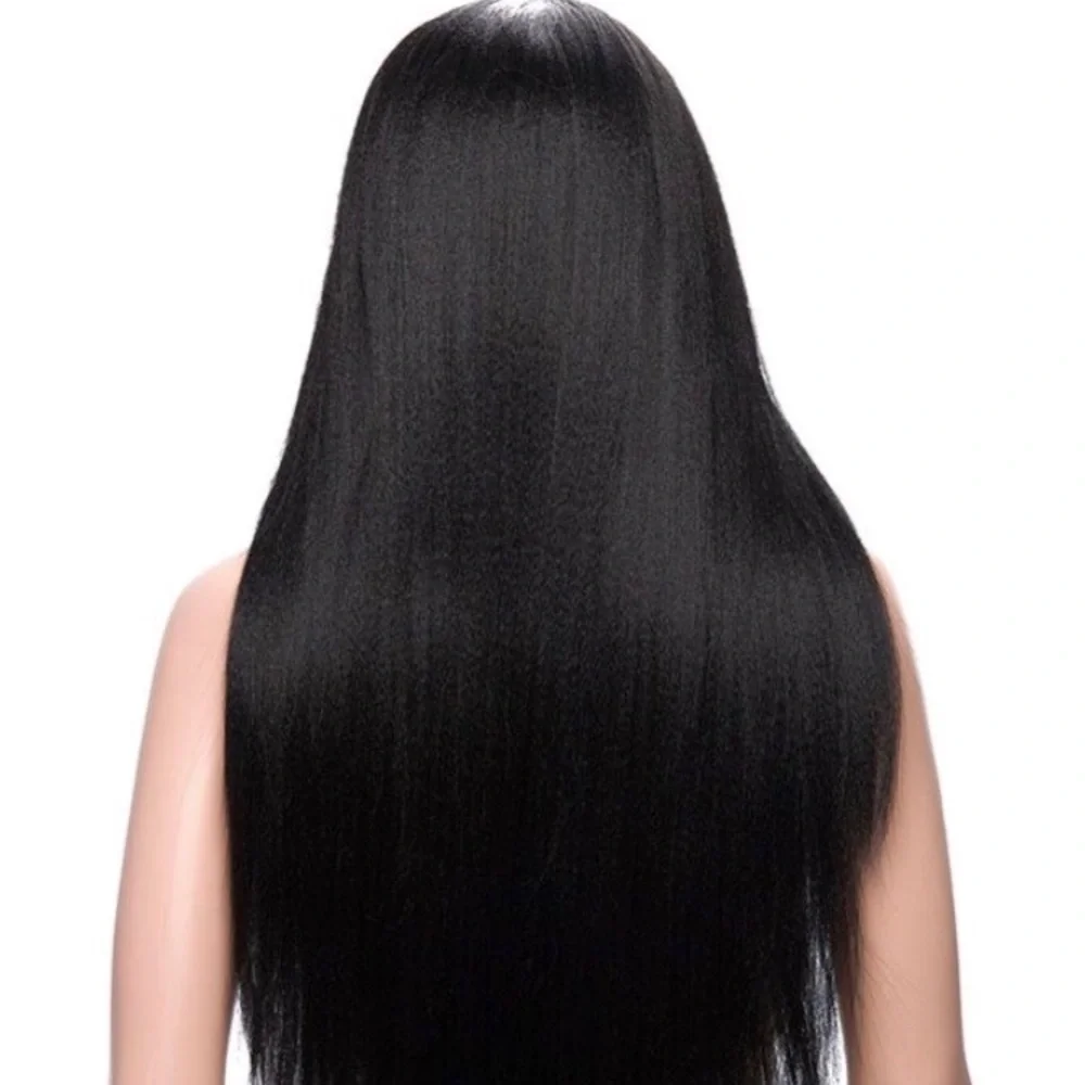 ⭐️ Vera 24” Black YAKI TEXTURE LACE FRONT WIG*NWT*